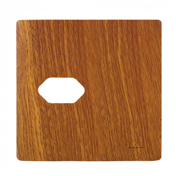 Placa p/ 1 Tomada Horizontal 4x4 - Novara Cumaru Placa p/ 1 Tomada Horizontal 4x4 - Novara Cumaru